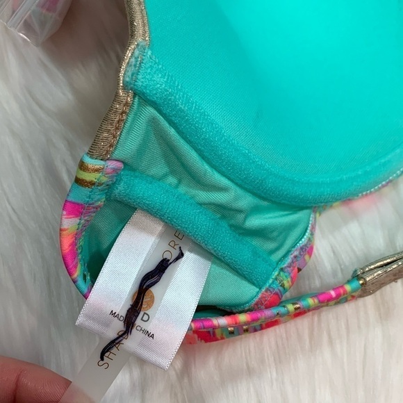 NWOT Shade & Shore Multicolored Bikini Top - Picture 10 of 11